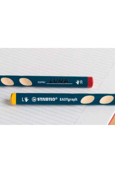 Stabilo Creion grafit EASYgraph, 3.15 mm, HB, pentru dreptaci, albastru, set 2 bucati / blister
