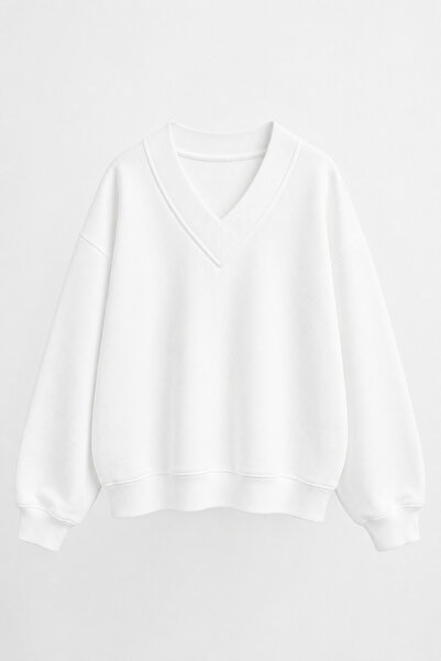 Agolady Women's v-neck oversize sweatshirt