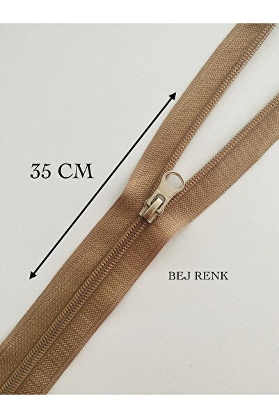 seyranat 2 Pieces 35 Cm, Beige Color Metal Handle, Bottomed, Zipper for Hobby...