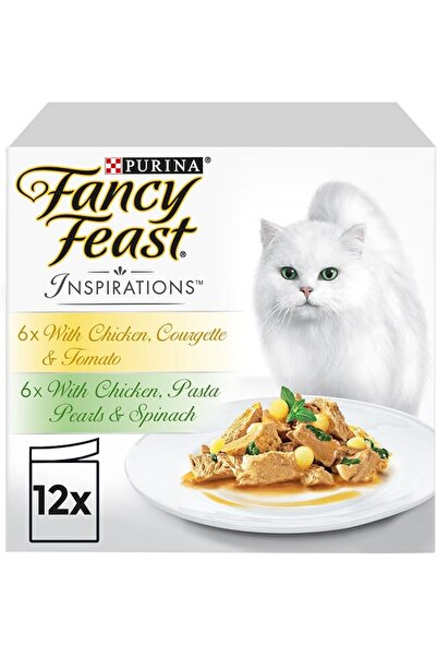 Fancy Feast طعام قطط رطب من بورينا للقطط البالغة بنكهة الدجاج، عبوة متعددة، 7...