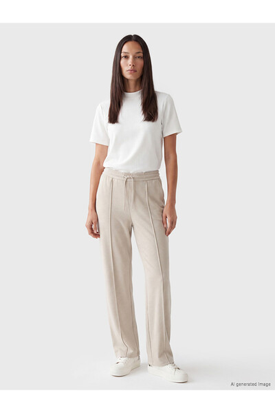LC Waikiki Rmz Gi̇yi̇m Farkiyla Soft Touch Women's Sweatpants with Waist Cord