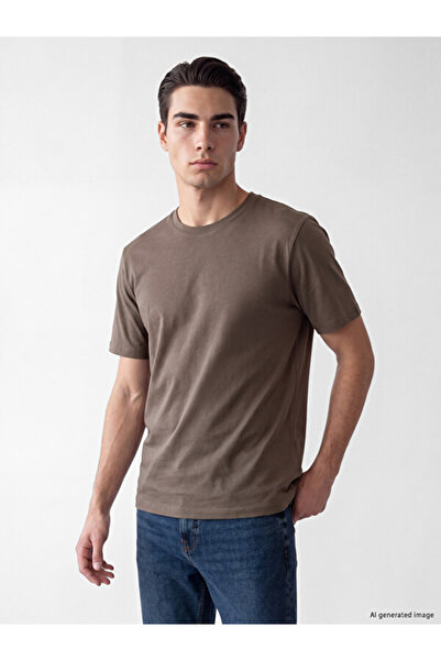 LC Waikiki Rmz Gi̇yi̇m Farkiyla Zero Roba Collar Men's T-Shirt