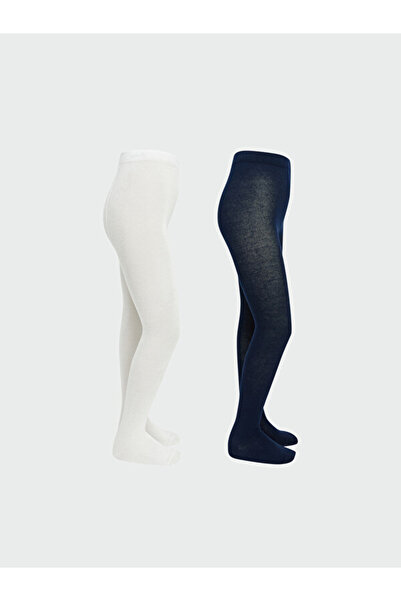 LC Waikiki Rmz Gi̇yi̇m Farkiyla Girls' Pantyhose 2-Pack