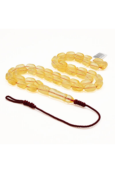 Generic Brand Clear Baltic Amber Prayer Beads – 48 Beads, 8.5-13.5mm Barrel S...