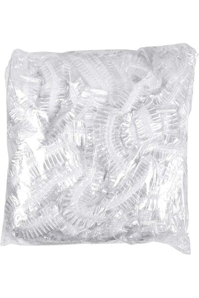 OriTi 100Pcs Disposable Shower Cap - Larger and Thicker Plastic Waterproof fo...