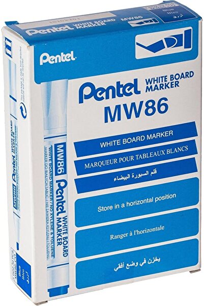 Pentel Yayınları قلم تحديد السبورة بينتل إزميل أزرق MW86-CO