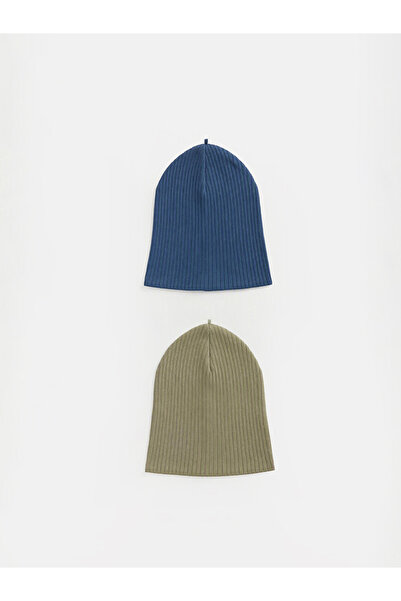 LC Waikiki Rmz Gi̇yi̇m Farkiyla Baby Boy Beanie 2-Pack