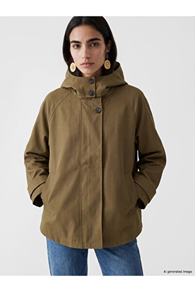 LC Waikiki Rmz Gi̇yi̇m Farkiyla Hooded Loose Fit Women's Jacket