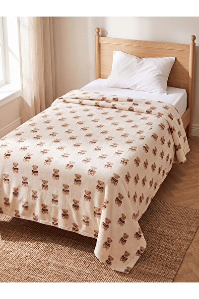 LC Waikiki Alita City Farkıyla Lcw Home Mixed Bear Patterned Single Blanket 1...