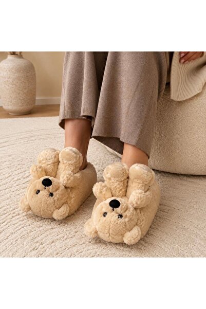 YNS STORE Kadın peluş panduf Terlik Sevimli Hayvan Figürlü Yumuşak kışlık Ev ...