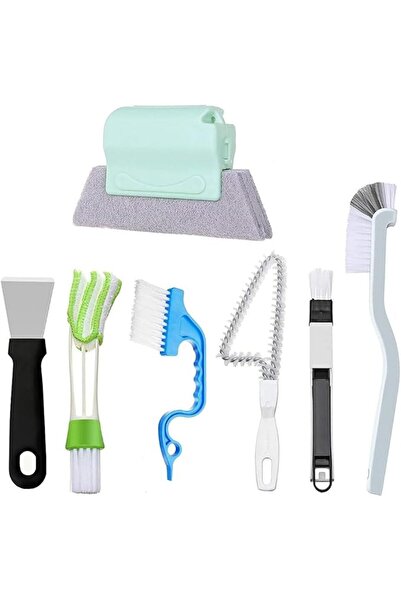 MIKUER Window and Sliding Door Track Cleaning Brushes Set, 2-in-1 Windowsill ...