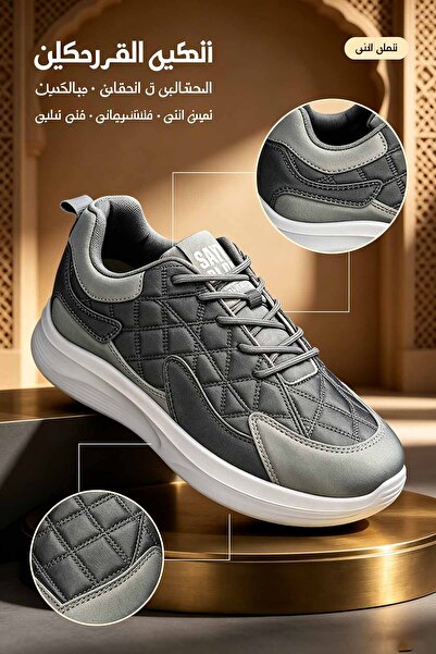 ArabTread أحذية رياضية يومية مريحة للرجال برباط، أحذية مشي حضرية ذات نعل سميك...