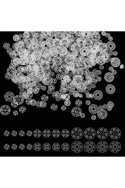 TERRIFI 150 Sets Clear Plastic Sew-on Snap Buttons, Invisible Press Fasteners...