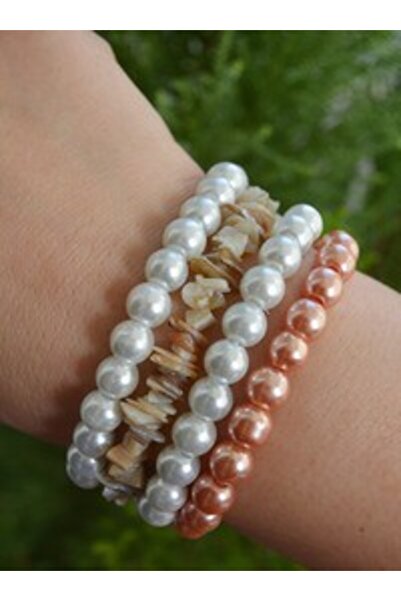Stoneage Ve Glass Pearl Bracelet Set - Multi-Colored
