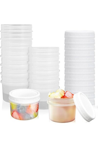 KASTWAVE Reusable Airtight Food Storage Jars with Screw Lids, Small Leak-Proo...