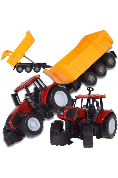 Skleplolki Tractor agricol de jucărie cu remorcă basculantă