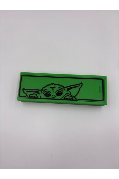printecs.co Star Wars Baby Yoda Design Green Magnetic Pencil Case