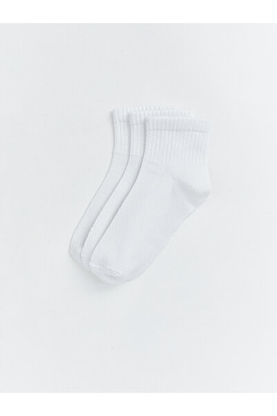 LC Waikiki Nevavm Farkıyla Lcw Kids White Plain 3-Pack Boys' Socks
