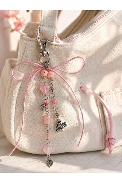 PINK WISH | Doğal Taş El Yapımı Çanta Charmı