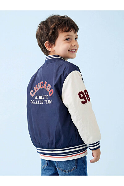 LC Waikiki Two Mt Shop Quality Chicago Embroidered Boys' College Coat
