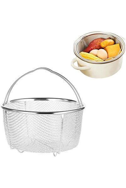 NALACAL Mesh Steaming Basket – Stainless Steel Drainage Basket with Comfortab...