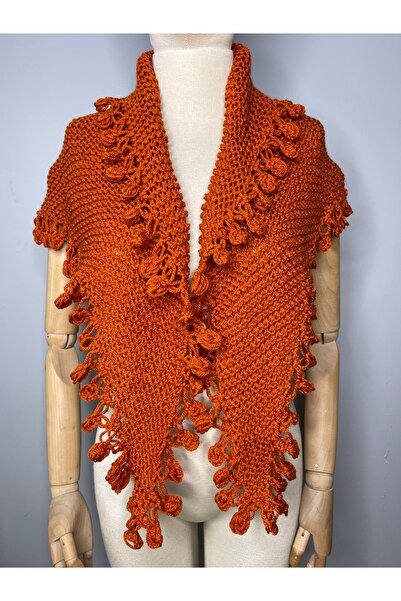 zeinapp Hand knitted design bohemian triangle shoulder scarf shawl