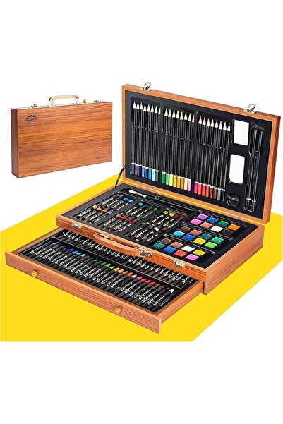 GENERAL Painting Set, Spardar 141 Pieces Drawing Games in Wooden Case with Cr...