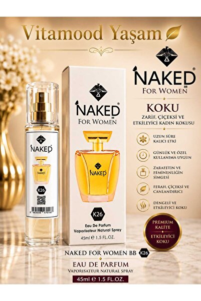 naked FOR WOMEN BB K26 – Zarif, çiçeksi ve etkileyici kadın kokusu