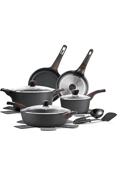 Sensarte Non Stick Pots and Pans Set, Healthy Induction Cookware Sets, 14-Pie...
