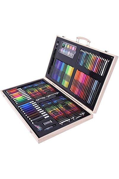 GENERAL 220 PCS Stationery Kids Gift Colored Pencils Crayon Wooden Box Art Co...