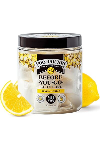 Poo-Pourri كبسولات ما قبل استخدام المرحاض، بنكهة الحمضيات الأصلية، 20 كبسولة ...
