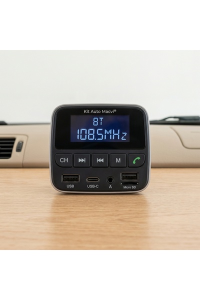 DeaL Transmițător FM Bluetooth pentru mașină cu funcție handsfree — Conectivi...