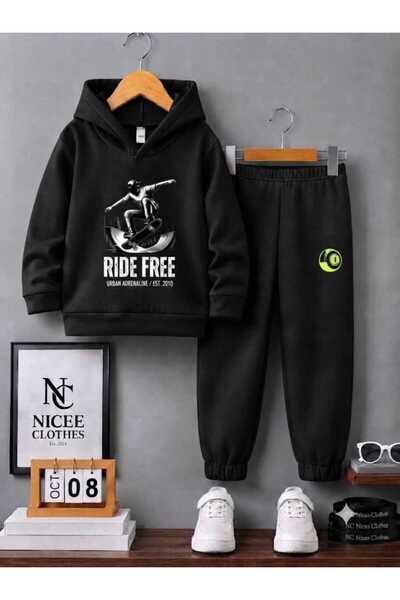 NC Nicee Clothes Children's Tracksuit Unisex (Kay Kay Ride Free Printed Winte...