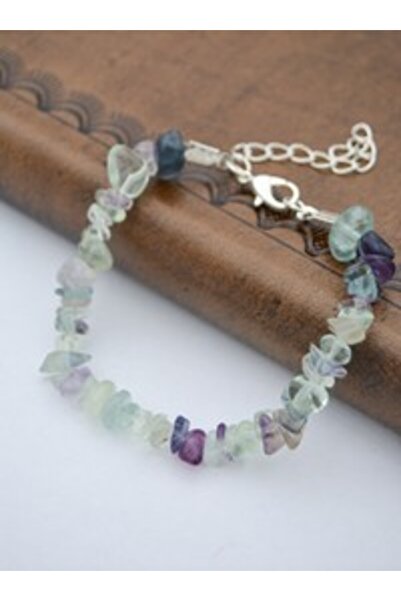 Stoneage Fluorite Stone Bracelet - Multicolor -