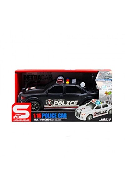 JS Toys Mașină de poliție Jstoys JS124C neagră 1:16 cu lumini și sunete