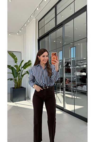 elif teke Zr Double Color Shirt Blue