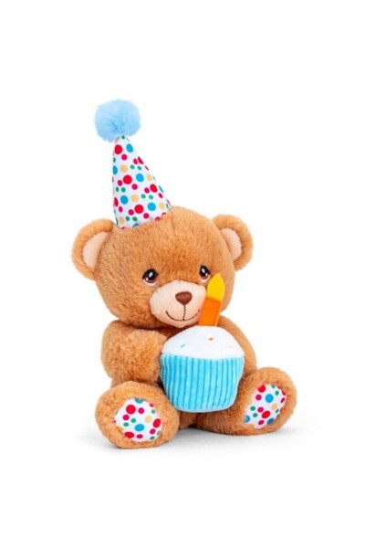 Keel Toys Keeleco Αρκουδάκι Χρόνια Πολλά SE1098, λούτρινο παιχνίδι, καφέ, 15 εκ.
