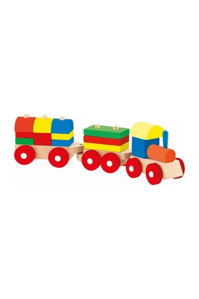 PlayWood Ahşap Eğitici Bloklu Tren