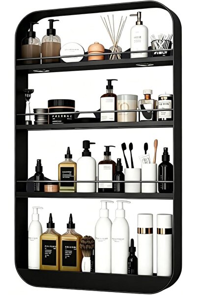 Beauenty Wall Mounted Bathroom Shelves, No Punching Kitchen Spice Rack, Over ...