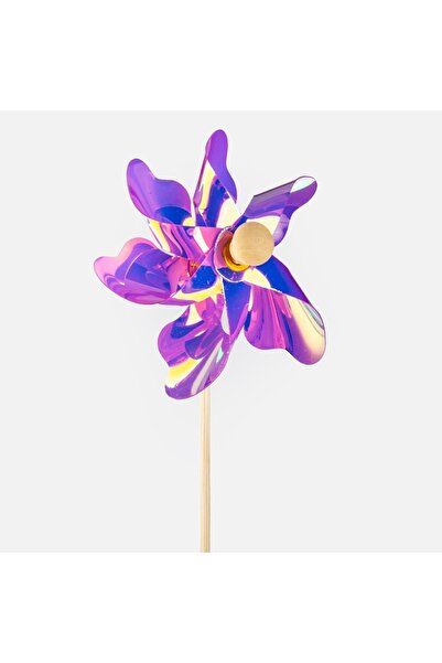 OEM Decorațiune metalică mov tip moară de vânt, 27cm