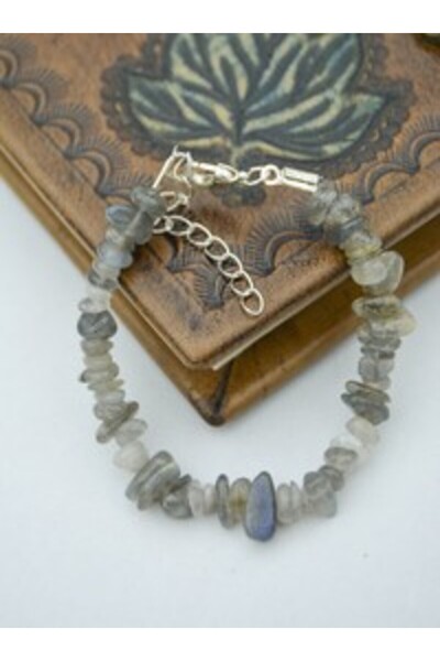 Stoneage Labradorite Stone Bracelet - Multicolored -
