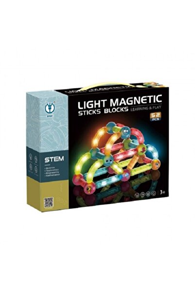 Noname Joc de construcție magnetic Magic Magnetic Blocks ZJA354906 cu lumini ...