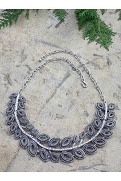 Stoneage Bohemian Necklace - Gray -
