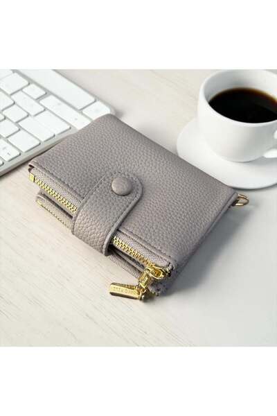 rinkadoll Gray Color Small Size Soft Texture Wallet Clutch Bag
