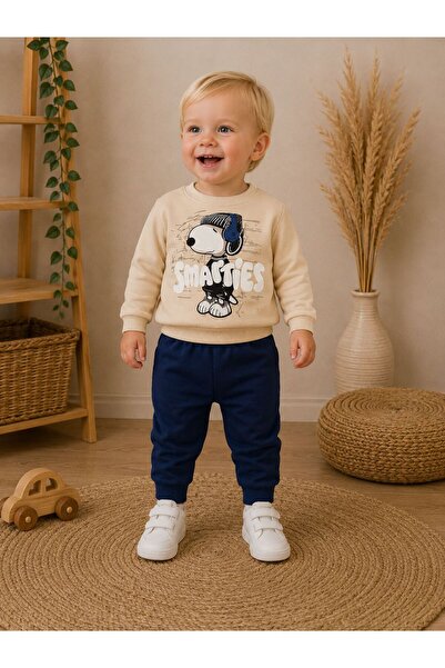 Organic Product DimpleBaby Baby Boy Printed Sweatshirt & Jogger Bottom Set 0-...