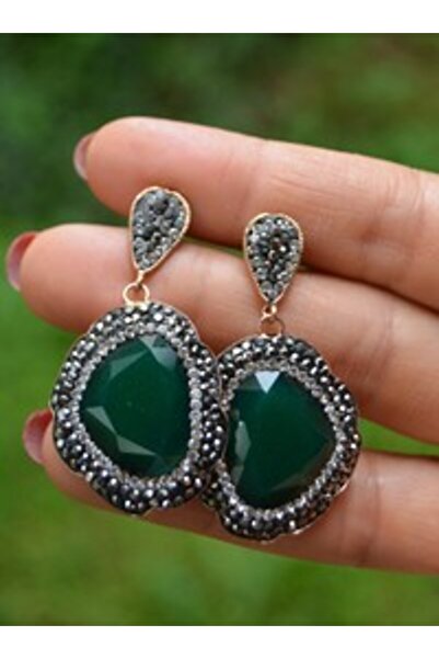 Stoneage Special Design Earrings - Green -