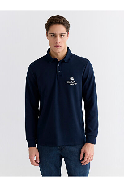 LC Waikiki Peak New Season Polo Neck Printed Men's Sweatshirt