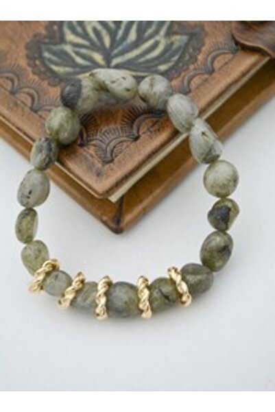 Stoneage Labradorite Stone Design Bracelet - Multicolor