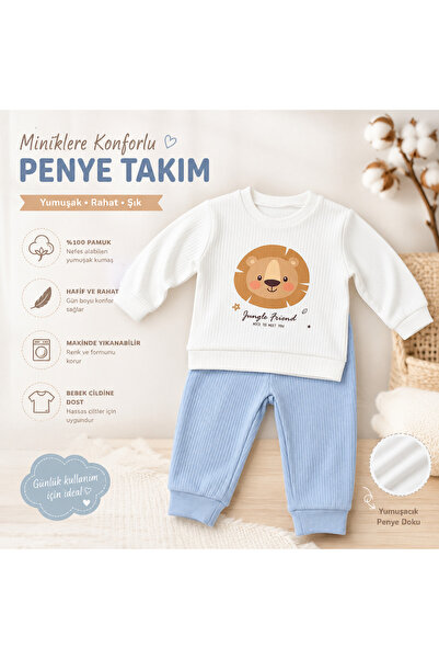 Bilge Trend Baby Girl and Boy Cotton Combed Cotton Pajama Set