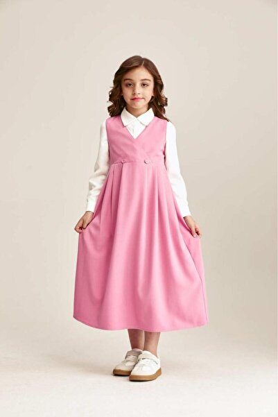 Tenda Classic School Pinafore with Zip Pink